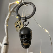 Black Skull (Kuru Kafa ) Çelik Halkalı Anahtarlık