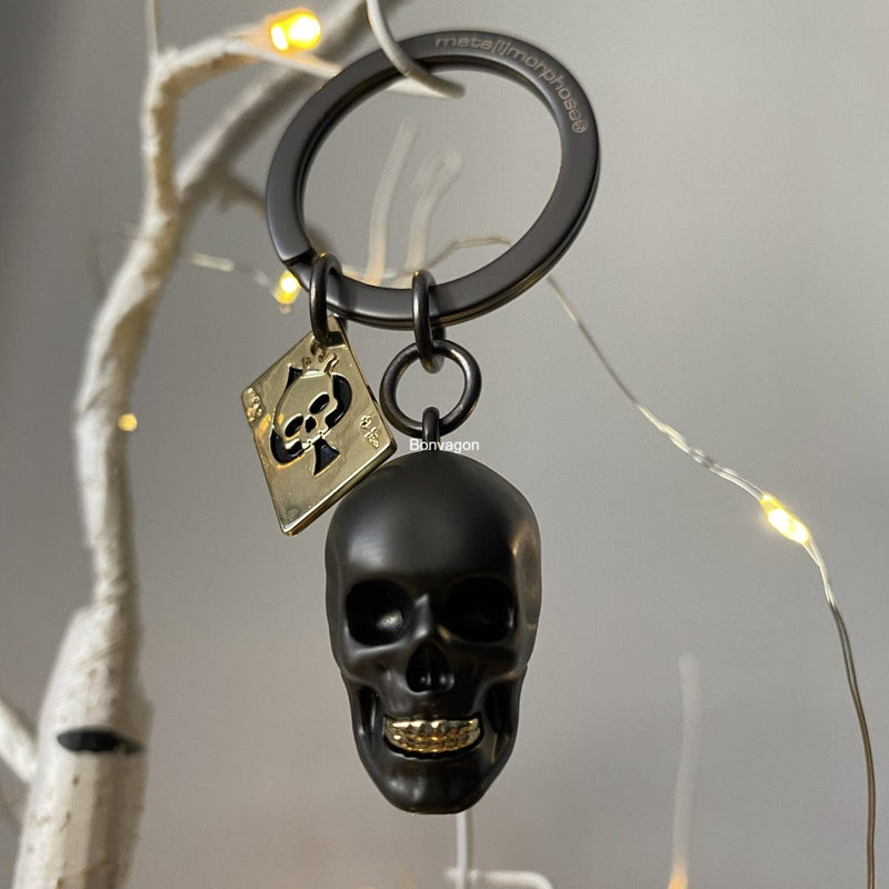 Black Skull (Kuru Kafa ) Çelik Halkalı Anahtarlık