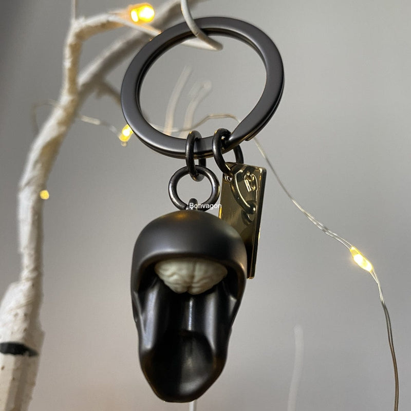 Black Skull (Kuru Kafa ) Çelik Halkalı Anahtarlık