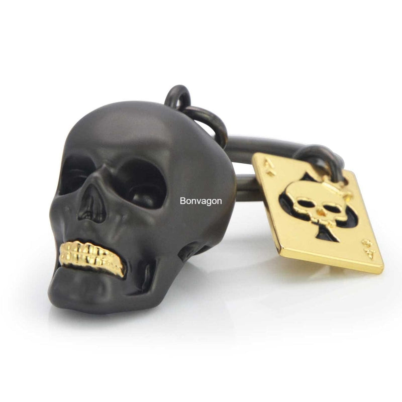 Black Skull (Kuru Kafa ) Çelik Halkalı Anahtarlık