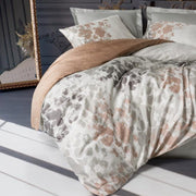 Blatt Gri Saten Nevresim Takımı çift Kişilik Bonvagon