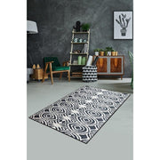 Blome Siyah Dijital Baskılı Halı, Kaymaz Taban, Yıkanabilir Bonvagon