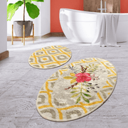 Blondie Dijital Baskılı 2li Set Banyo Paspas ve Halısı, Kaymaz Taban, Yıkanabilir Bonvagon