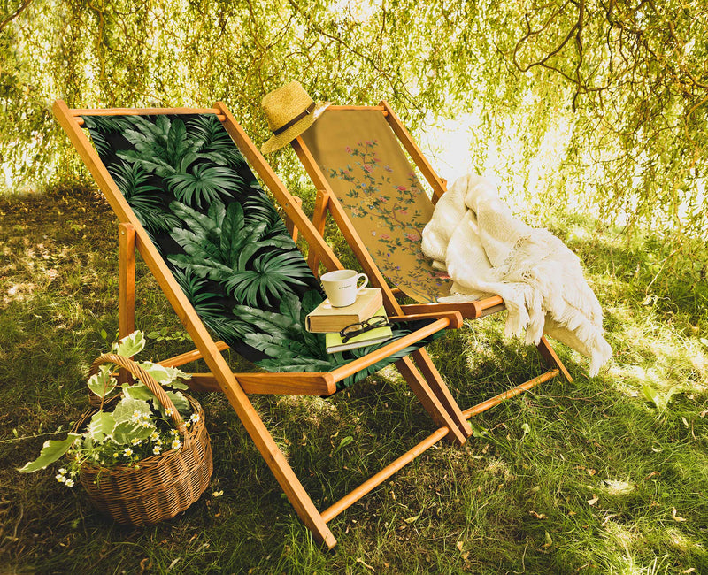 Blossom Katlanabilir Şezlong Katlanır Ahşap Lounge Chair