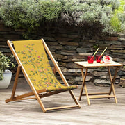 Blossom Katlanabilir Şezlong Katlanır Ahşap Lounge Chair