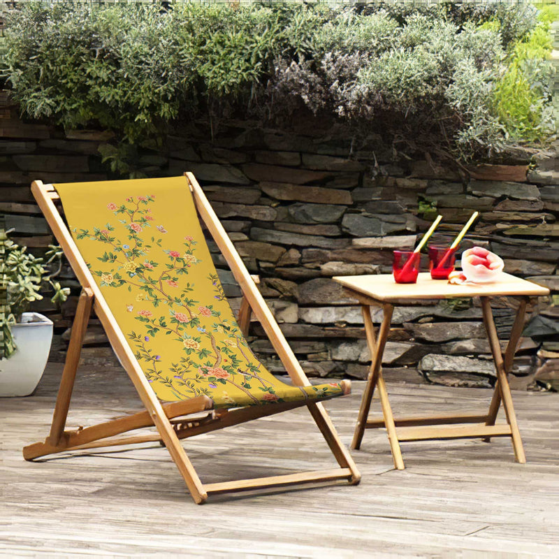 Blossom Katlanabilir Şezlong Katlanır Ahşap Lounge Chair Bonvagon