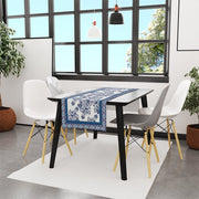 Blue Beauty İnce Keten Runner 140x45cm