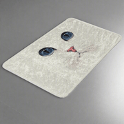 Blue Eyes Dijital Baskılı 40x60cm Banyo Paspas ve Halısı, Kaymaz Taban, Yıkanabilir Bonvagon