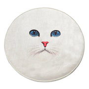 Blue Eyes Dijital Baskılı Çap100cm Banyo Halısı, Kaymaz Taban, Yıkanabilir Bonvagon