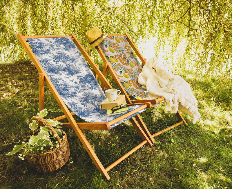Blue Trees Katlanabilir Şezlong Katlanır Ahşap Lounge Chair