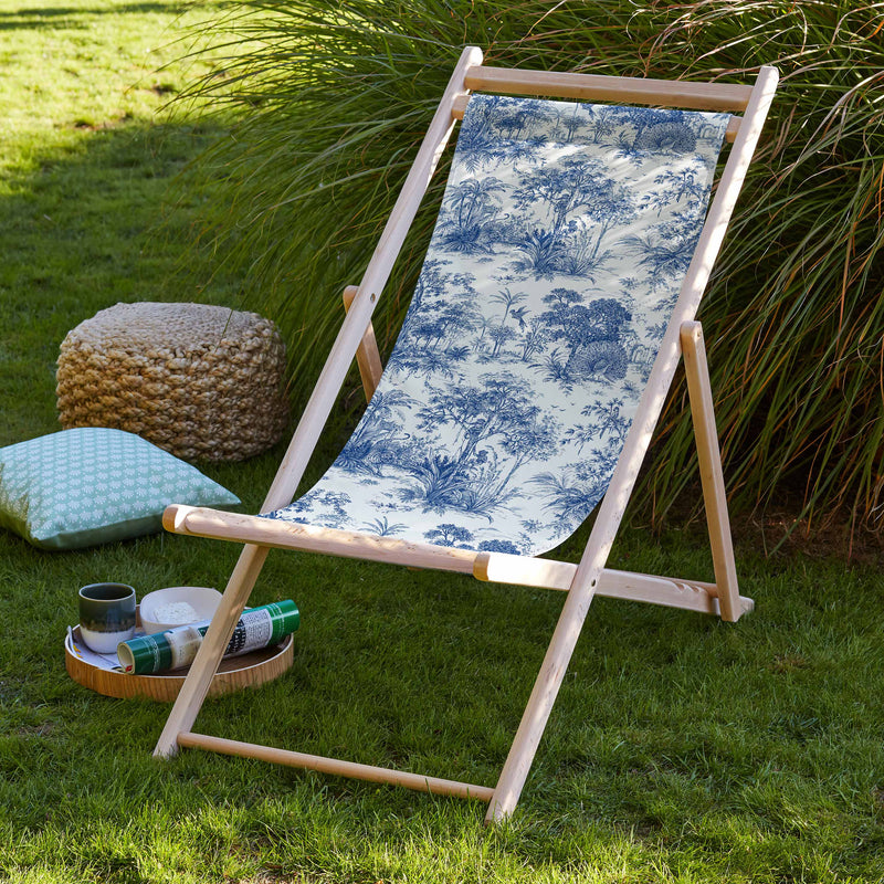 Blue Trees Katlanabilir Şezlong Katlanır Ahşap Lounge Chair