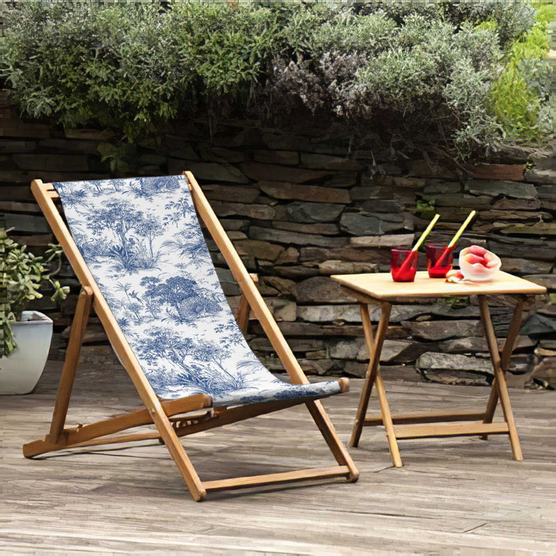 Blue Trees Katlanabilir Şezlong Katlanır Ahşap Lounge Chair