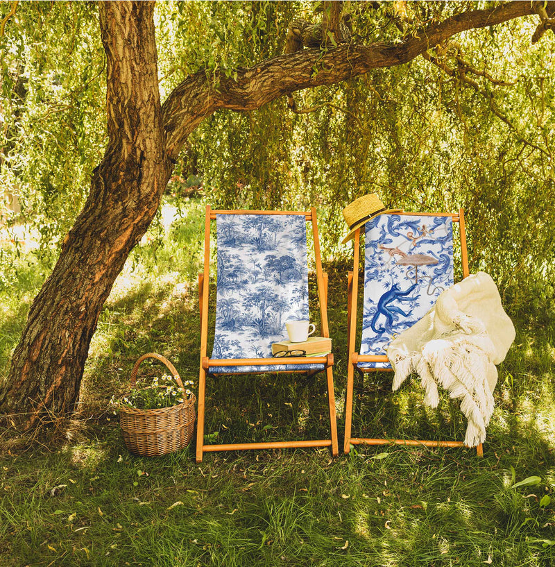 Blue Trees Katlanabilir Şezlong Katlanır Ahşap Lounge Chair Bonvagon