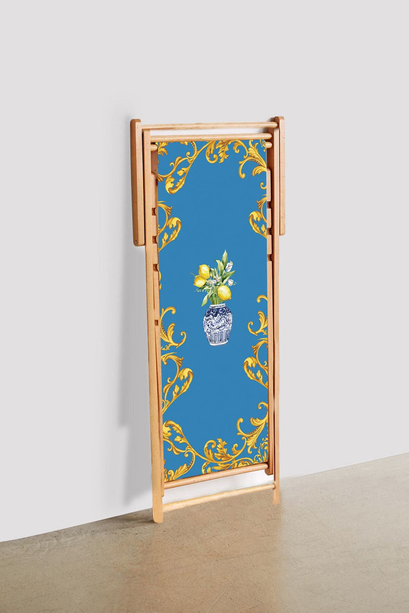 Blue Vase Katlanabilir Şezlong Katlanır Ahşap Lounge Chair Bonvagon