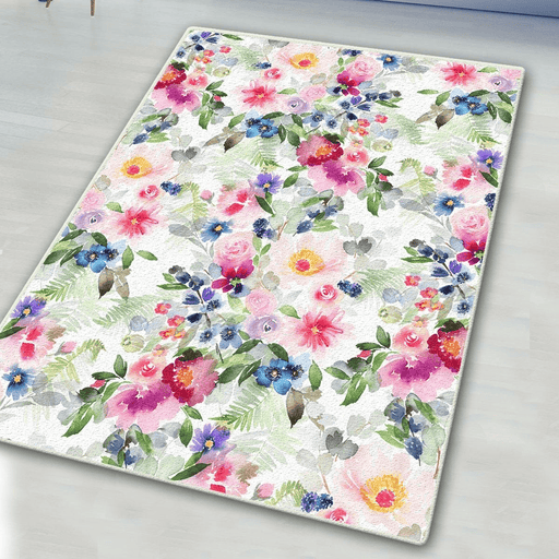 Blurry Roses Dijital Baskılı Mutfak Halısı, Kaymaz Taban, Yıkanabilir Bonvagon
