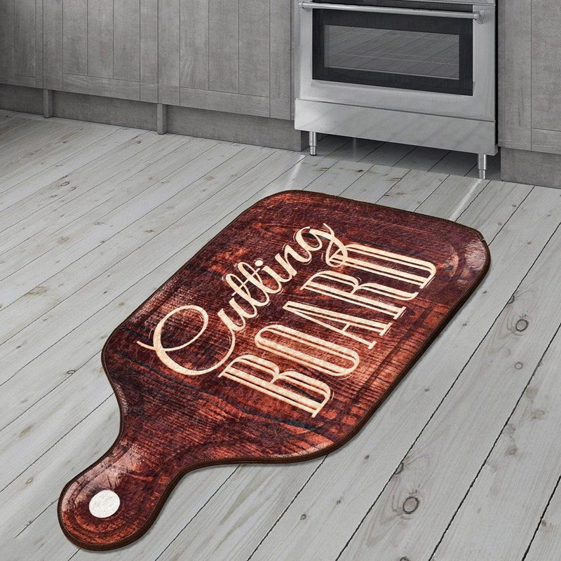 Board 80x120cm Dijital Baskılı Mutfak Halısı, Kaymaz Taban, Yıkanabilir Bonvagon