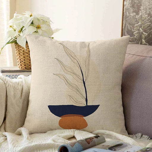 Boho Çizimli Özel Tasarımlı Dijital Baskılı Modern Raşel Kadife Yastık Kırlent Kılıfı Bonvagon