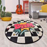 Boom Dekoratif Dijital Baskılı Halı, Kaymaz Taban, Yıkanabilir Bonvagon