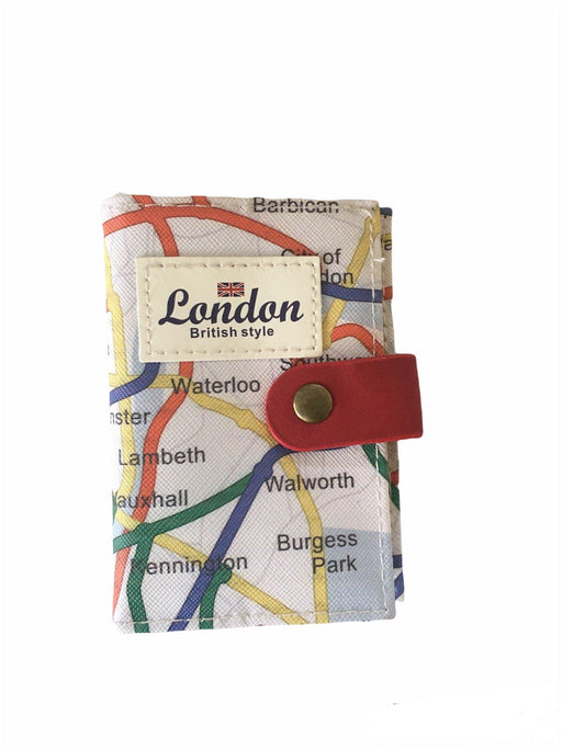Bordo Londra Haritası Kartvizitlik Bonvagon