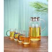 Borosilikat Cam Sürahi ve 4lü Fincan Seti Bonvagon