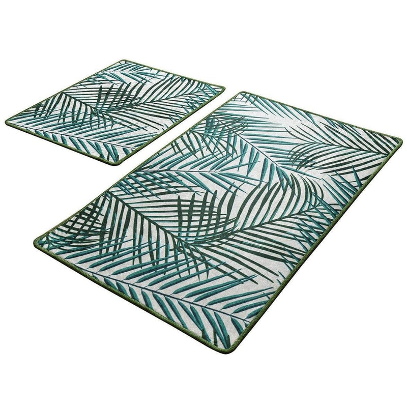 Botany Dijital Baskılı 2li Set Banyo Halısı, Kaymaz Taban, Yıkanabilir Bonvagon