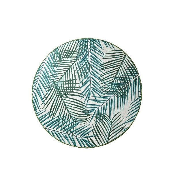 Botany Dijital Baskılı Yuvarlak Banyo Halısı, Kaymaz Taban, Yıkanabilir Bonvagon