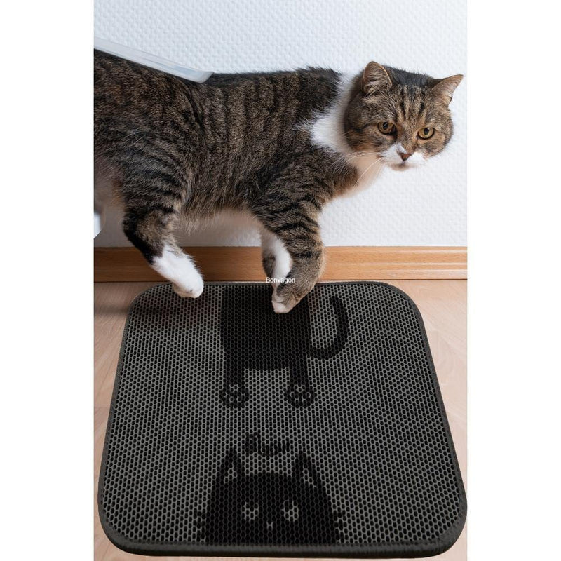 Bounce Cat Kedi Kumu Toplayıcı Paspas 45x60cm, Kaymaz Taban, Yıkanabilir Bonvagon