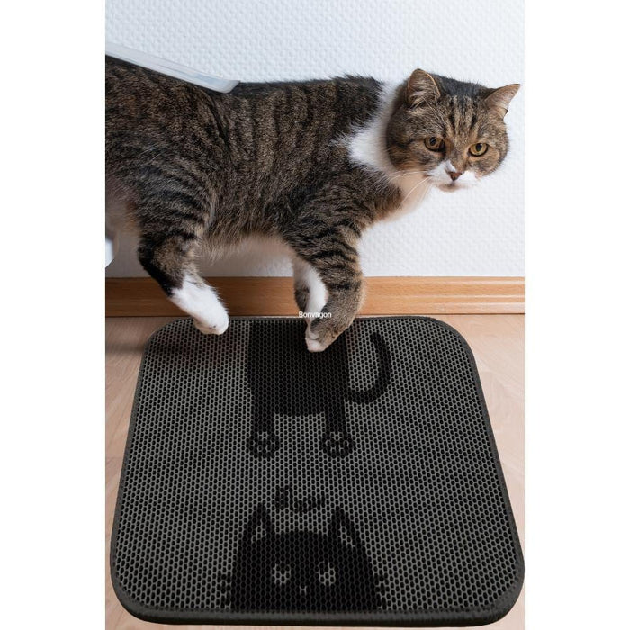 Bounce Cat Kedi Kumu Toplayıcı Paspas 45x60cm, Kaymaz Taban, Yıkanabilir Bonvagon