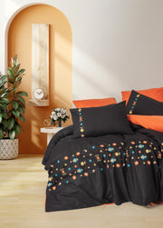 Brode Ranforce Çift Kişilik Nevresim Takımı Liker Kiremit 4 Adet Yastık Kılıfı Bonvagon