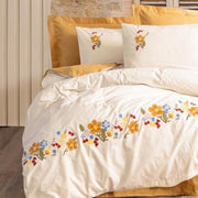 Brode Ranforce Çift Kişilik Nevresim Takımı Pamuya Hardal 4 Adet Yastık Kılıfı Bonvagon