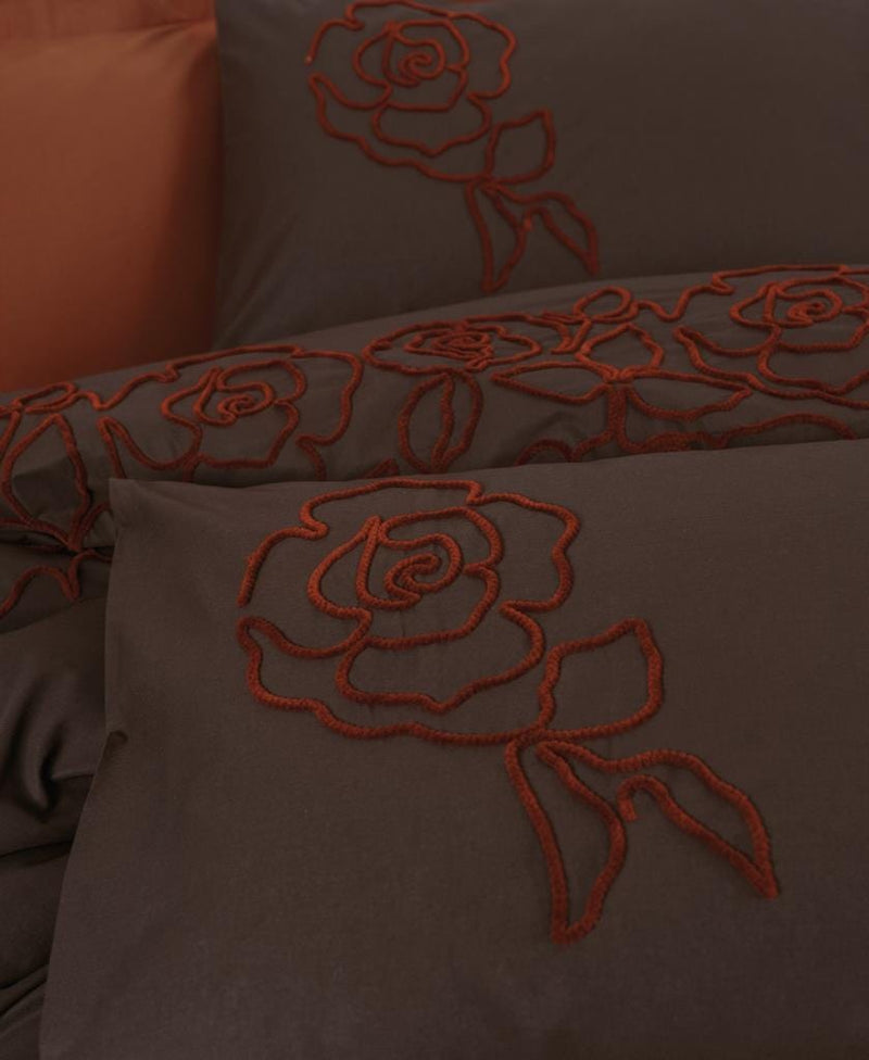 Brode Ranforce Çift Kişilik Nevresim Takımı Rosen Kiremit Bonvagon