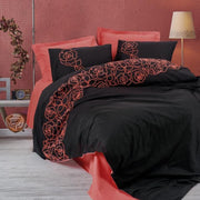 Brode Ranforce Çift Kişilik Nevresim Takımı Rosen Mercan 4 Adet Yastık Kılıfı Bonvagon