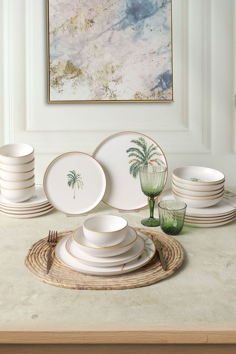 Bronz Yemek Takımı 24 Parça Palmiye Tasarım Bonvagon