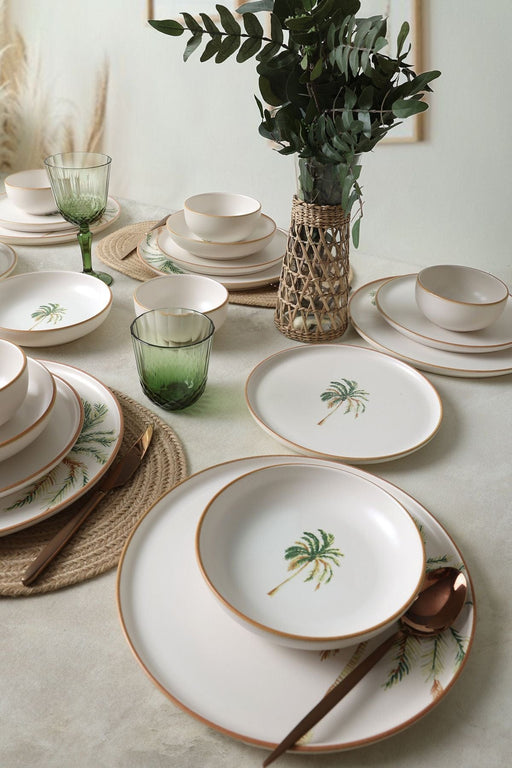 Bronz Yemek Takımı 24 Parça Palmiye Tasarım Bonvagon