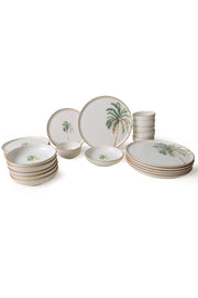 Bronz Yemek Takımı 24 Parça Palmiye Tasarım Bonvagon