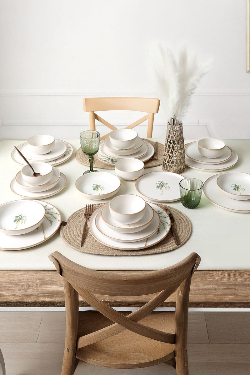 Bronz Yemek Takımı 24 Parça Palmiye Tasarım Bonvagon