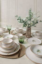 Bronz Yemek Takımı 24 Parça Palmiye Tasarım Bonvagon