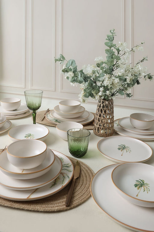 Bronz Yemek Takımı 24 Parça Palmiye Tasarım Bonvagon