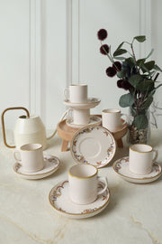 Bronze Bloom Nordic Kahve Takımı 12 Parça 6 Kişilik 22928-29 Bonvagon