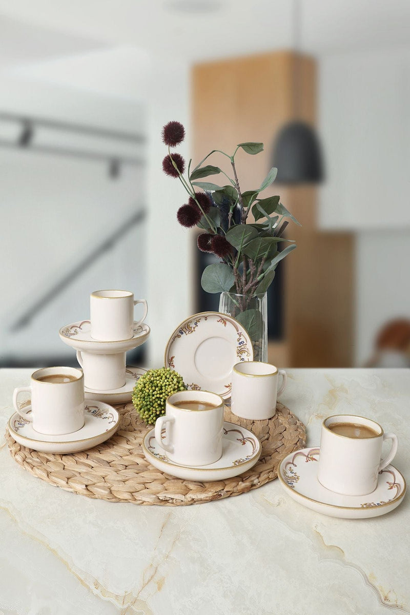 Bronze Bloom Nordic Kahve Takımı 12 Parça 6 Kişilik 22928-29 Bonvagon