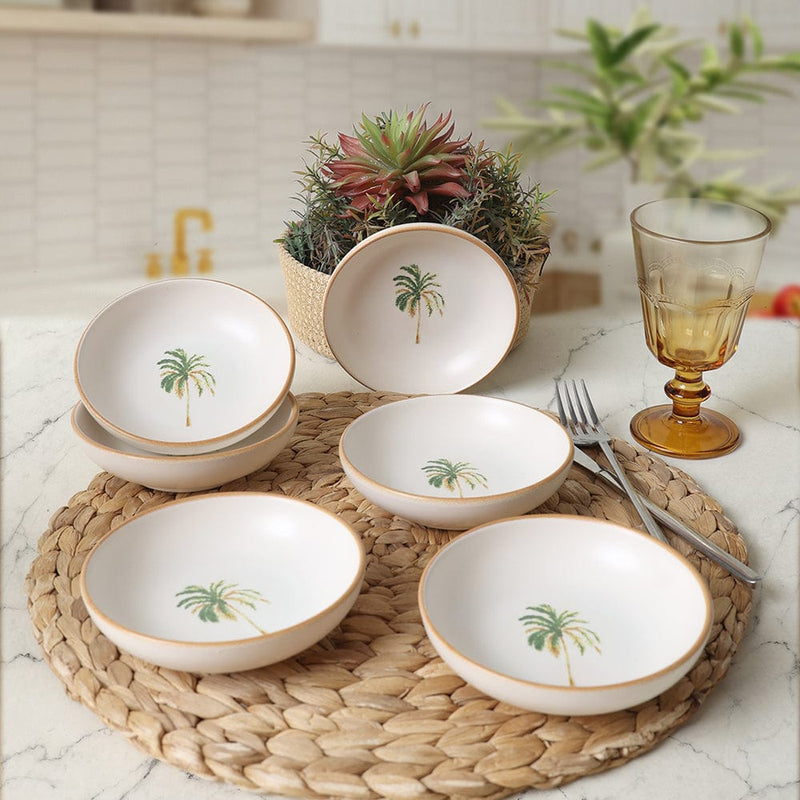 Bronze Palmiye Halka Çerezlik / Sosluk 13 Cm 6 Adet 22901 Bonvagon