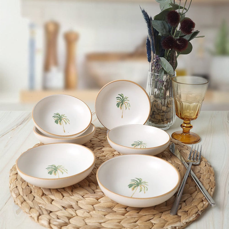 Bronze Palmiye Halka Çerezlik / Sosluk 13 Cm 6 Adet 22901 Bonvagon