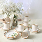 Bronze Palmiye Nordic Kahve Takımı 12 Parça 6 Kişilik 22902-03 Bonvagon