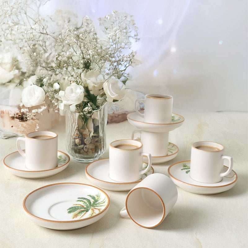 Bronze Palmiye Nordic Kahve Takımı 12 Parça 6 Kişilik 22902-03 Bonvagon