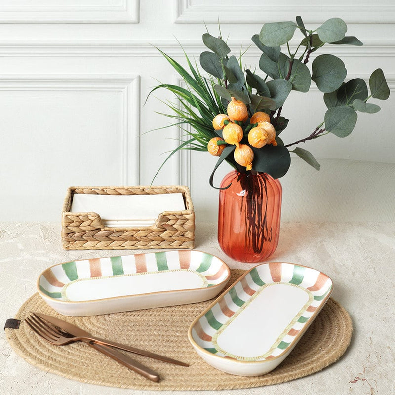 Bronze Palmiye Noyan Kayık Tabak 26 Cm 2 Adet 22900 Bonvagon