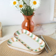 Bronze Palmiye Noyan Kayık Tabak 26cm 2 Adet Bonvagon