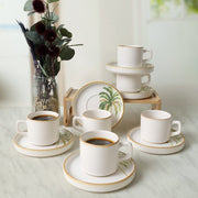 Bronze Palmiye Stackable Çay Takımı 12 Parça 6 Kişilik 22902-03 Bonvagon