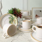 Bronze Palmiye Stackable Çay Takımı 12 Parça 6 Kişilik Bonvagon