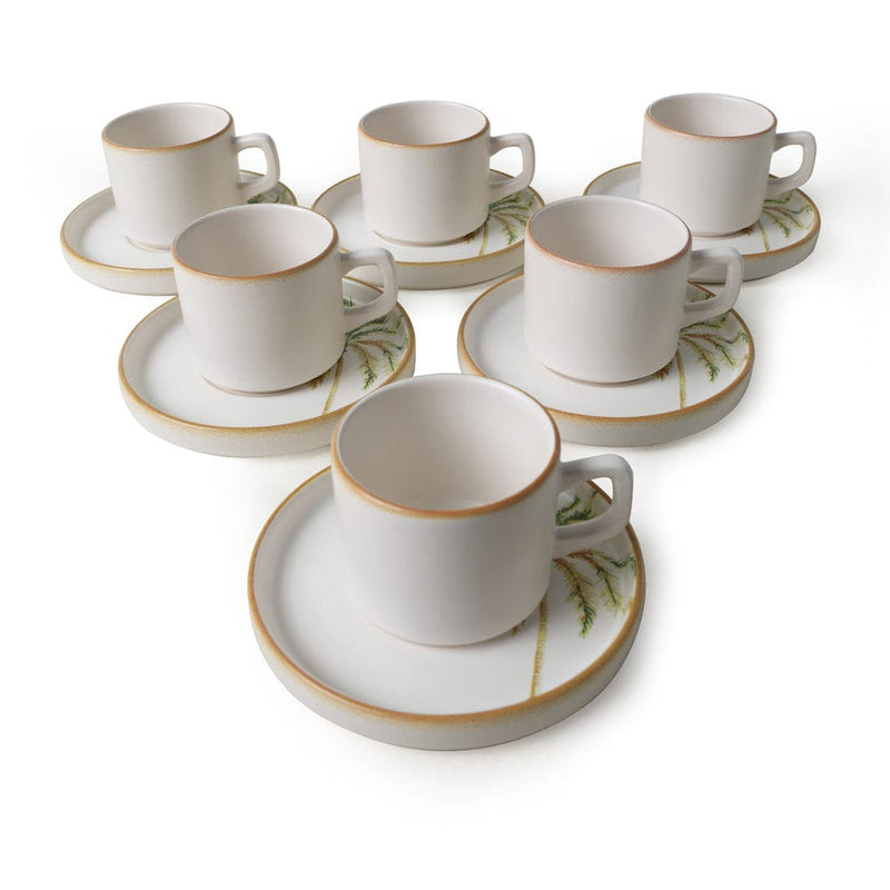 Bronze Palmiye Stackable Çay Takımı 12 Parça 6 Kişilik 22902-03 Bonvagon