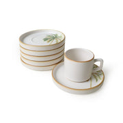 Bronze Palmiye Stackable Çay Takımı 12 Parça 6 Kişilik 22902-03 Bonvagon